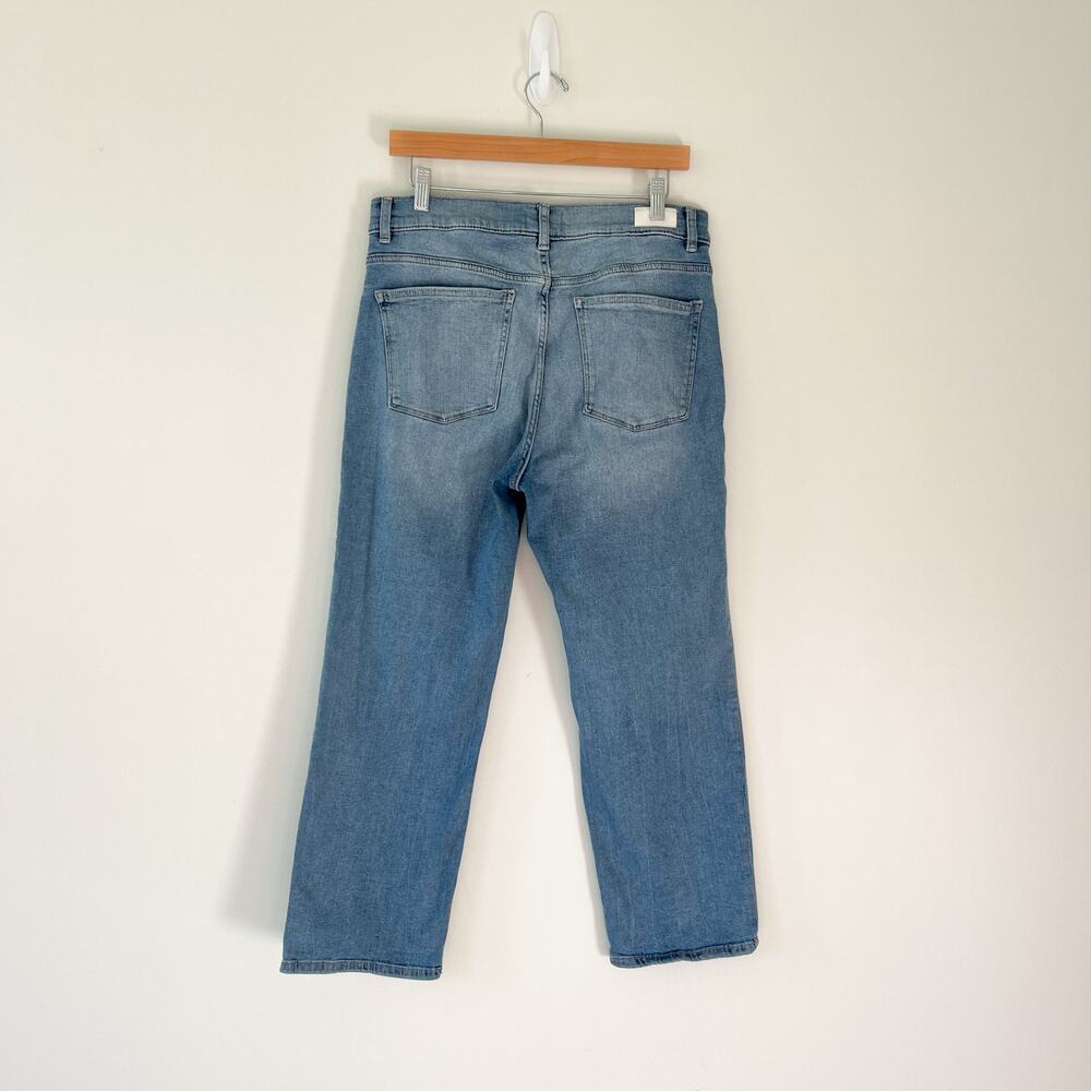 DL1961 Patti Straight High Rise Ankle in Ridge Wash Blue Denim Jeans, Size 31 - Picture 5 of 16